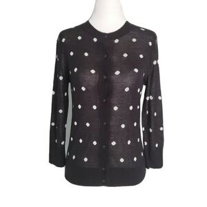 NEW Halogen Black Polka Dot Cardigan Sweater